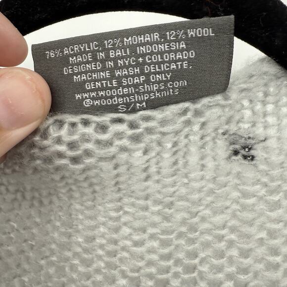 Wooden Ships Moon Stars Sweater VNeck Witchy Whimsigoth Goth Pullover Small/Med - Picture 8 of 11